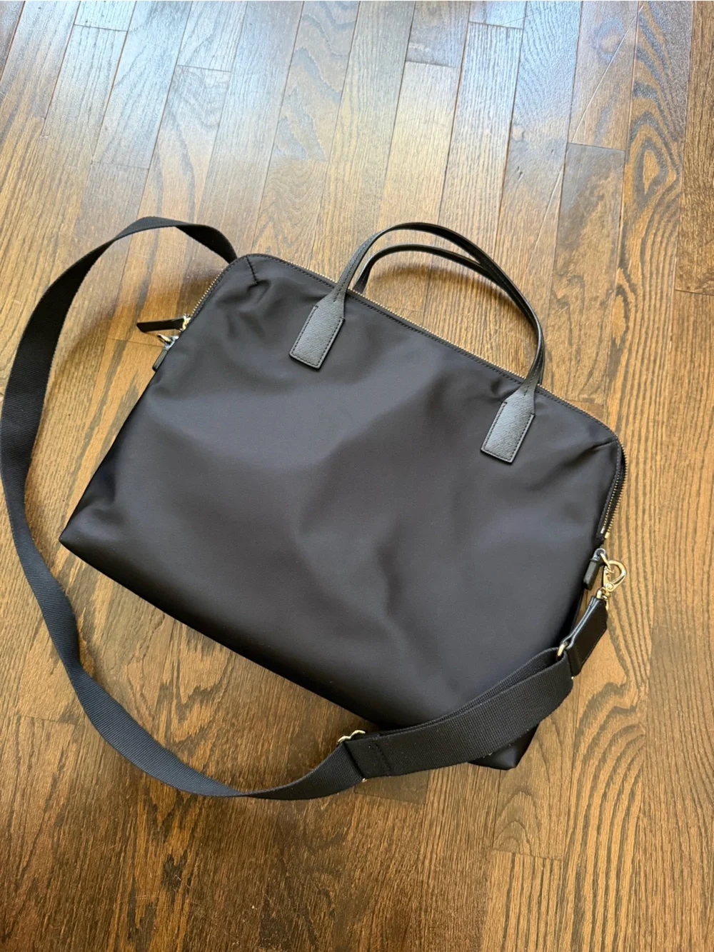 kate spade Black Nylon Laptop Bag with Crossbody Strap